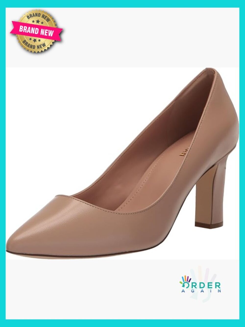 75mm High Heel Pump Pointed Toe French Heel Cushioned Slip On Business Formal